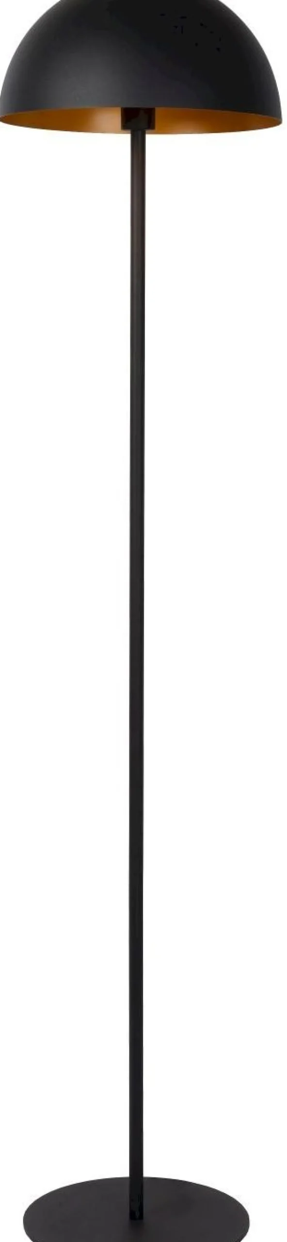 Vloerlampen|Vloerlampen-Lucide Siemon Vloerlamp Zwart, Goud