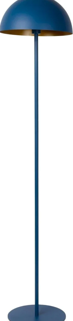 Vloerlampen|Vloerlampen-Lucide Siemon Vloerlamp Blauw, Goud