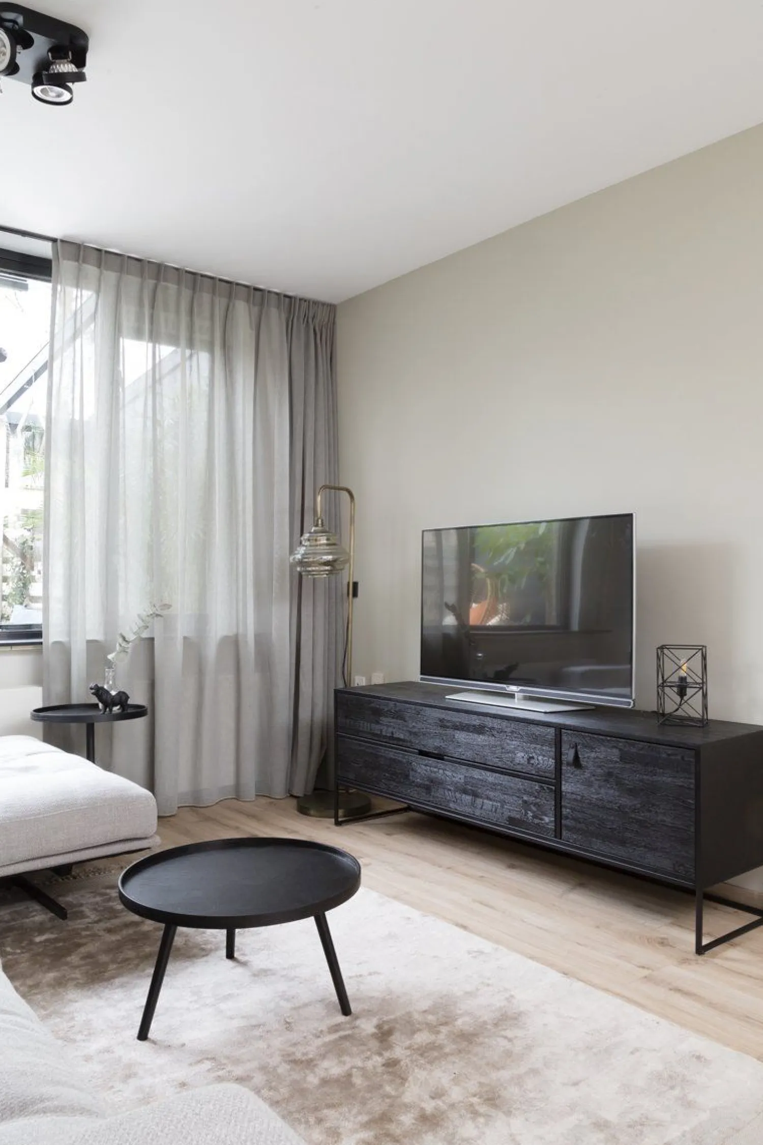 Tv-Meubels-WOOOD Silas Breed Tv-meubel Black Night