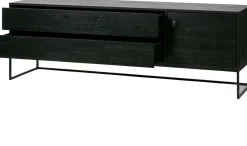 Tv-Meubels-WOOOD Silas Breed Tv-meubel Black Night