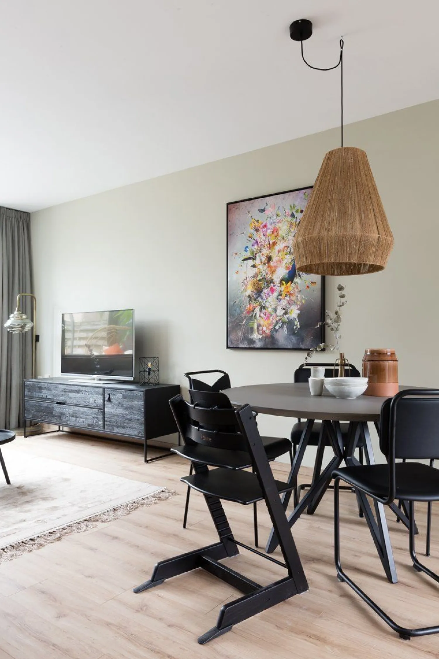 Tv-Meubels-WOOOD Silas Breed Tv-meubel Black Night