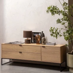Tv-Meubels-WOOOD Silas Breed Tv-meubel Oak