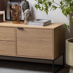 Tv-Meubels-WOOOD Silas Breed Tv-meubel Oak