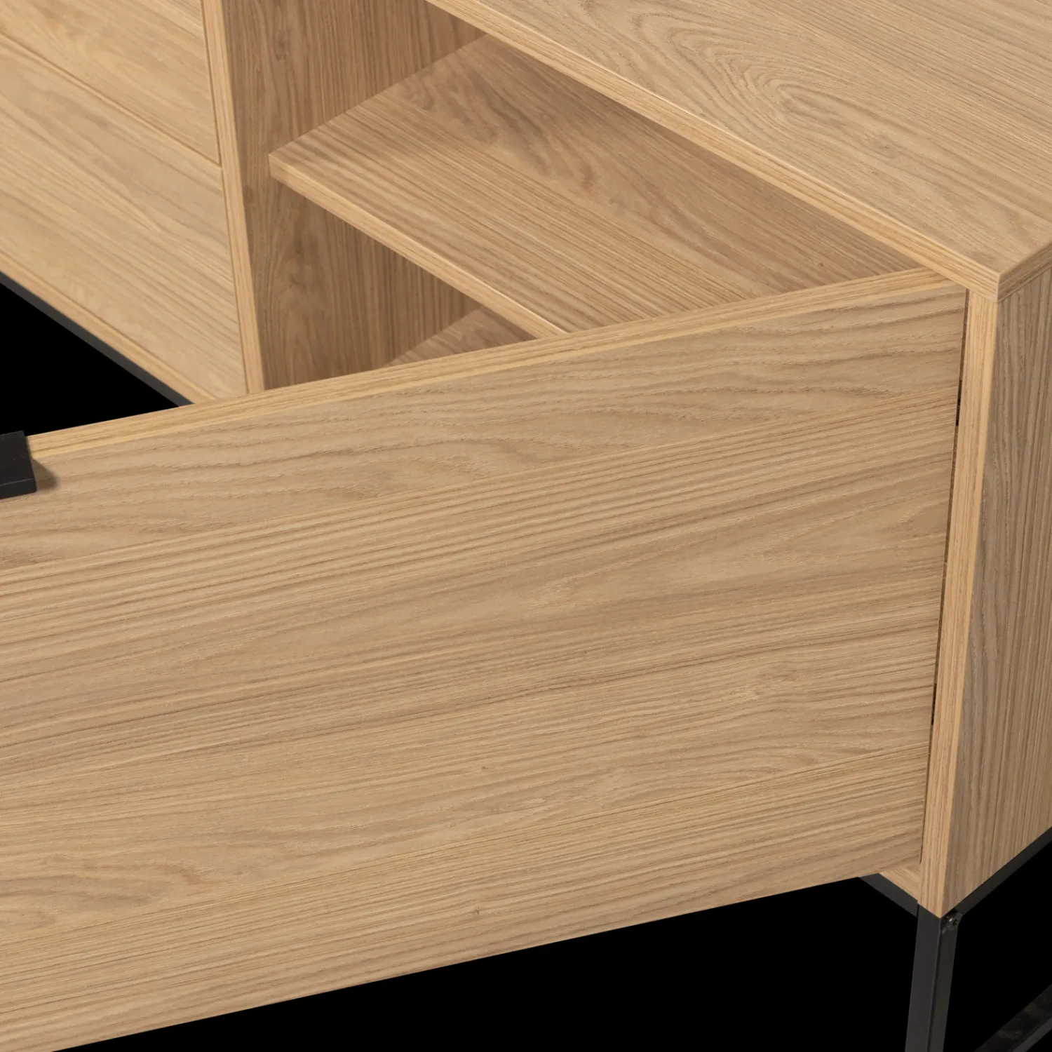 Tv-Meubels-WOOOD Silas Breed Tv-meubel Oak