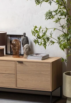 Tv-Meubels-WOOOD Silas Breed Tv-meubel Oak