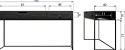 Dressoirs-WOOOD Silas Dressoir Black Night