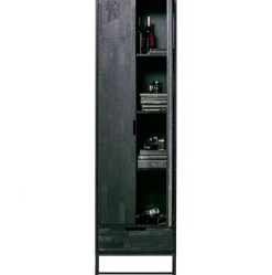 Opbergkasten|Opbergkasten-WOOOD Silas Hoge Opbergkast Black Night