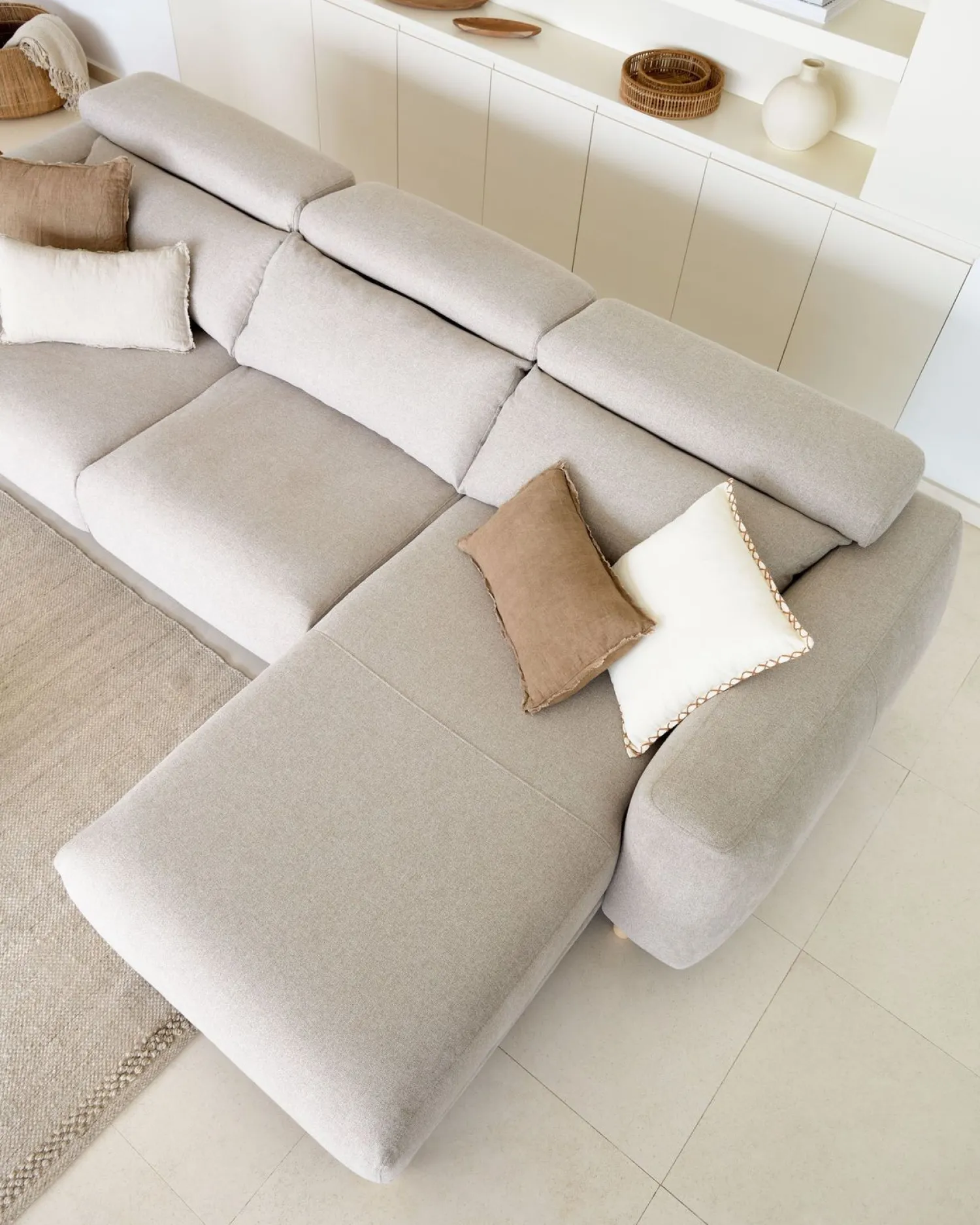 Zitbanken-Kave Home Singa 3-Zitsbank Beige