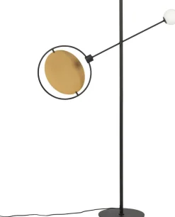 Design Vloerlampen|Vloerlampen-Zuiver Sirius Vloerlamp Zwart, Goud