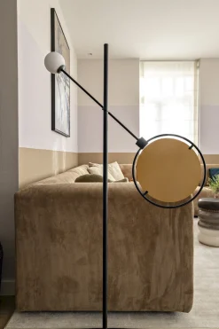 Design Vloerlampen|Vloerlampen-Zuiver Sirius Vloerlamp Zwart, Goud