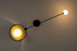 Design Wandlampen|Wandlampen-Zuiver Sirius Wandlamp Zwart, Goud