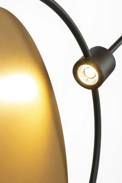 Design Wandlampen|Wandlampen-Zuiver Sirius Wandlamp Zwart, Goud