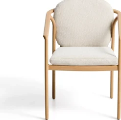 Tuinstoelen-Kave Home Sirte Tuinstoel Ecru, Naturel
