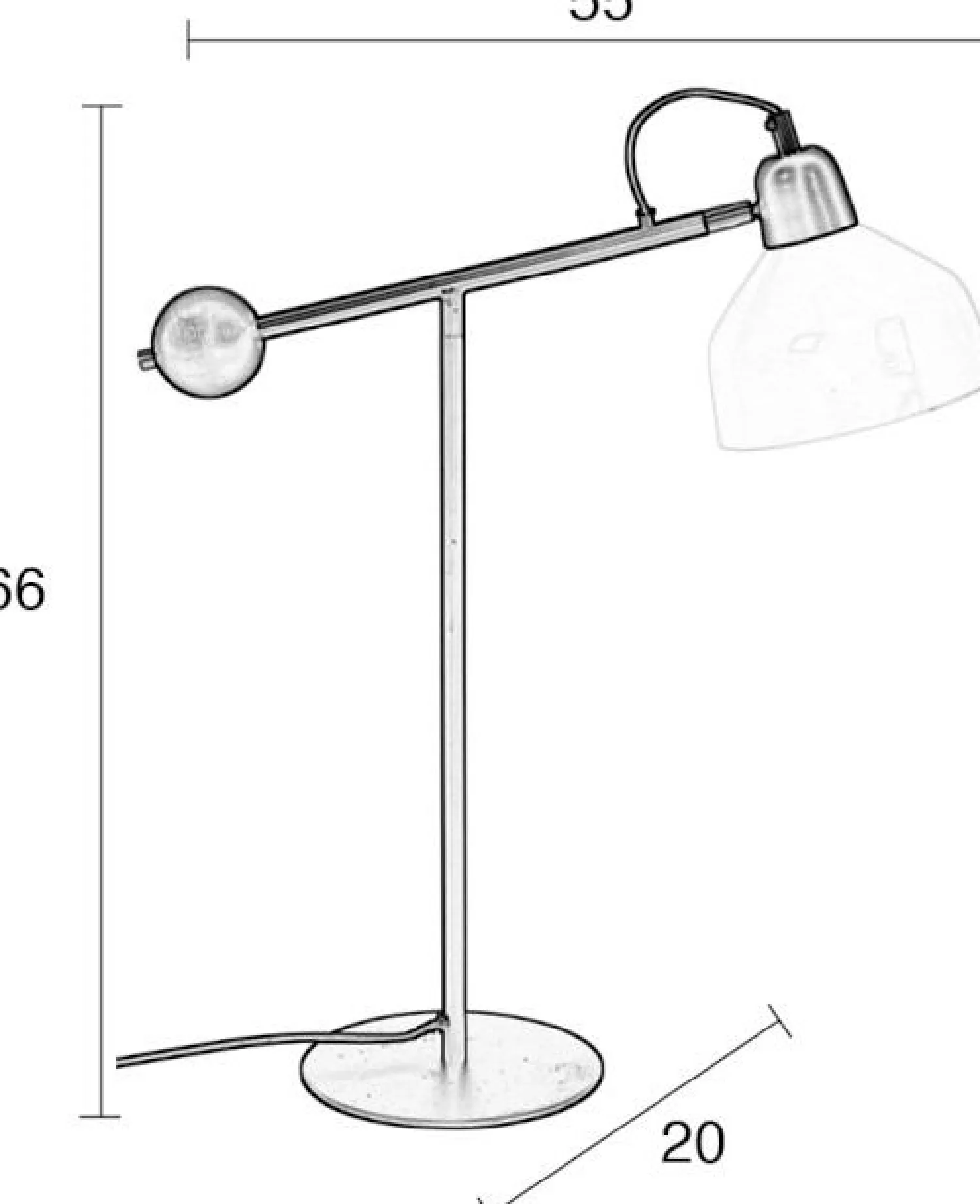 Tafellampen|Tafellampen-Zuiver Skala Tafellamp Black