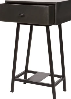 Houten Bijzettafels|Industriële Bijzettafels-WOOOD Skybox Bijzettafel Zwart