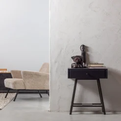 Houten Bijzettafels|Industriële Bijzettafels-WOOOD Skybox Bijzettafel Zwart