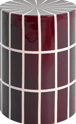 Ronde Bijzettafels-COCO maison Skye Bijzettafel Rood, Wit