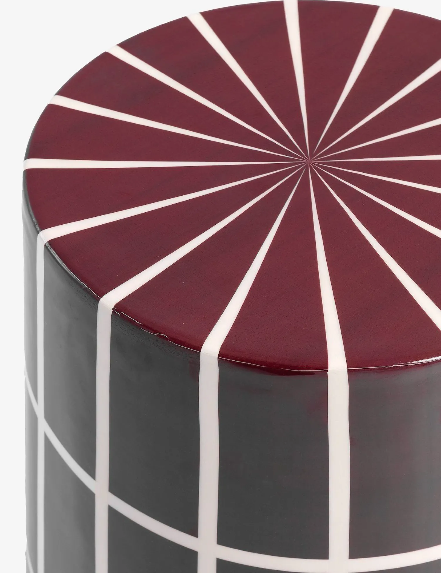 Ronde Bijzettafels-COCO maison Skye Bijzettafel Rood, Wit