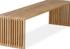 Zitbanken-HKLIVING Slatted L Bank Naturel