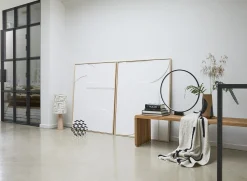 Zitbanken-HKLIVING Slatted L Bank Naturel