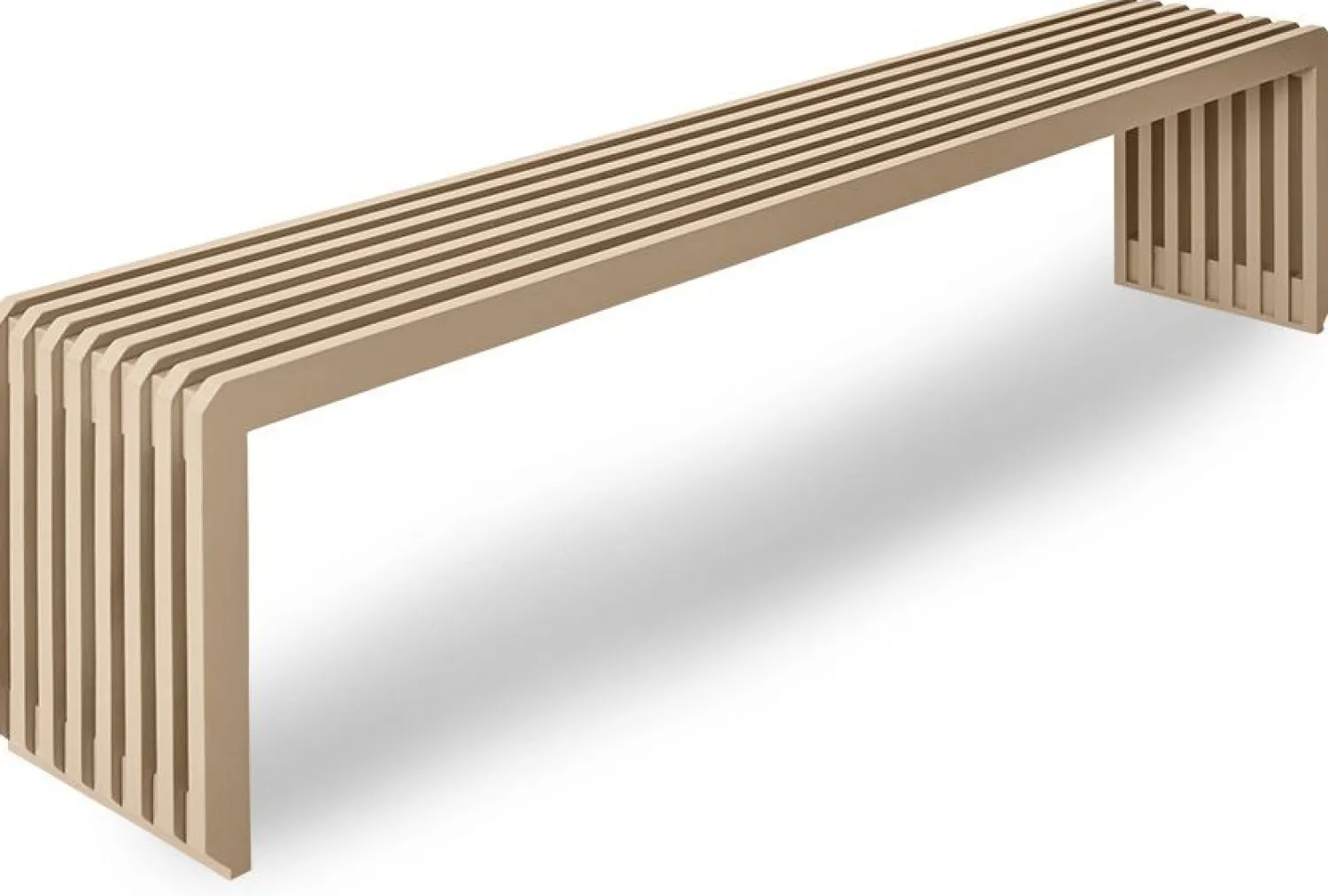 Zitbanken-HKLIVING Slatted L Bank Sand