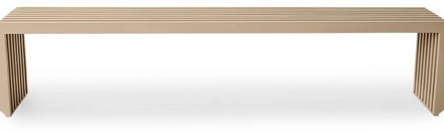 Zitbanken-HKLIVING Slatted L Bank Sand