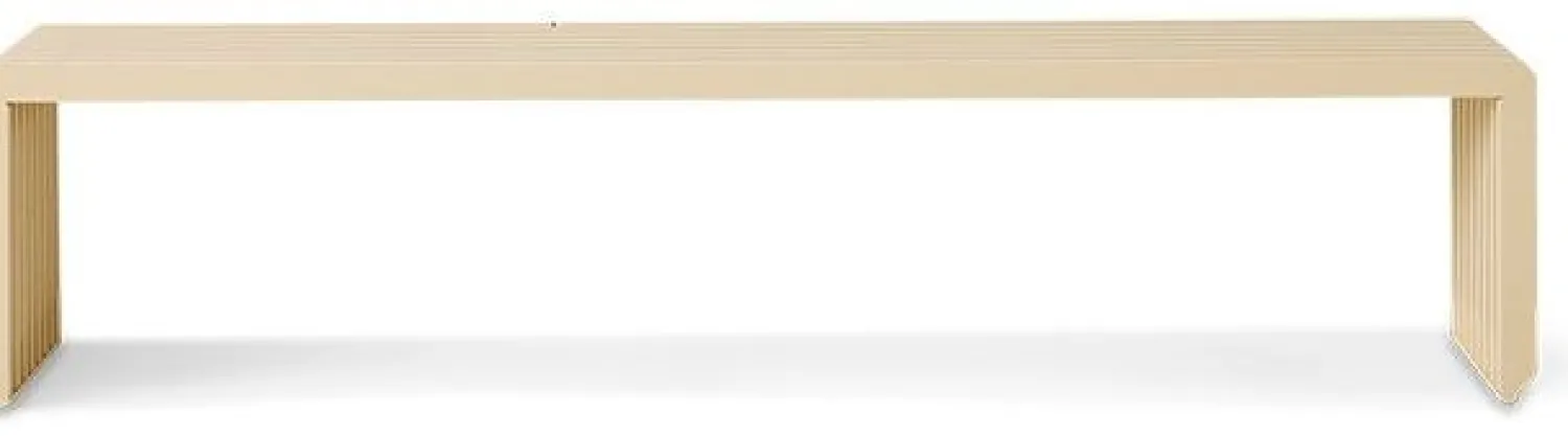 Zitbanken-HKLIVING Slatted L Bank Sand