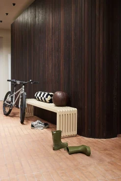 Zitbanken-HKLIVING Slatted L Bank Sand