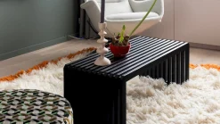 Zitbanken-HKLIVING Slatted M Bank Black