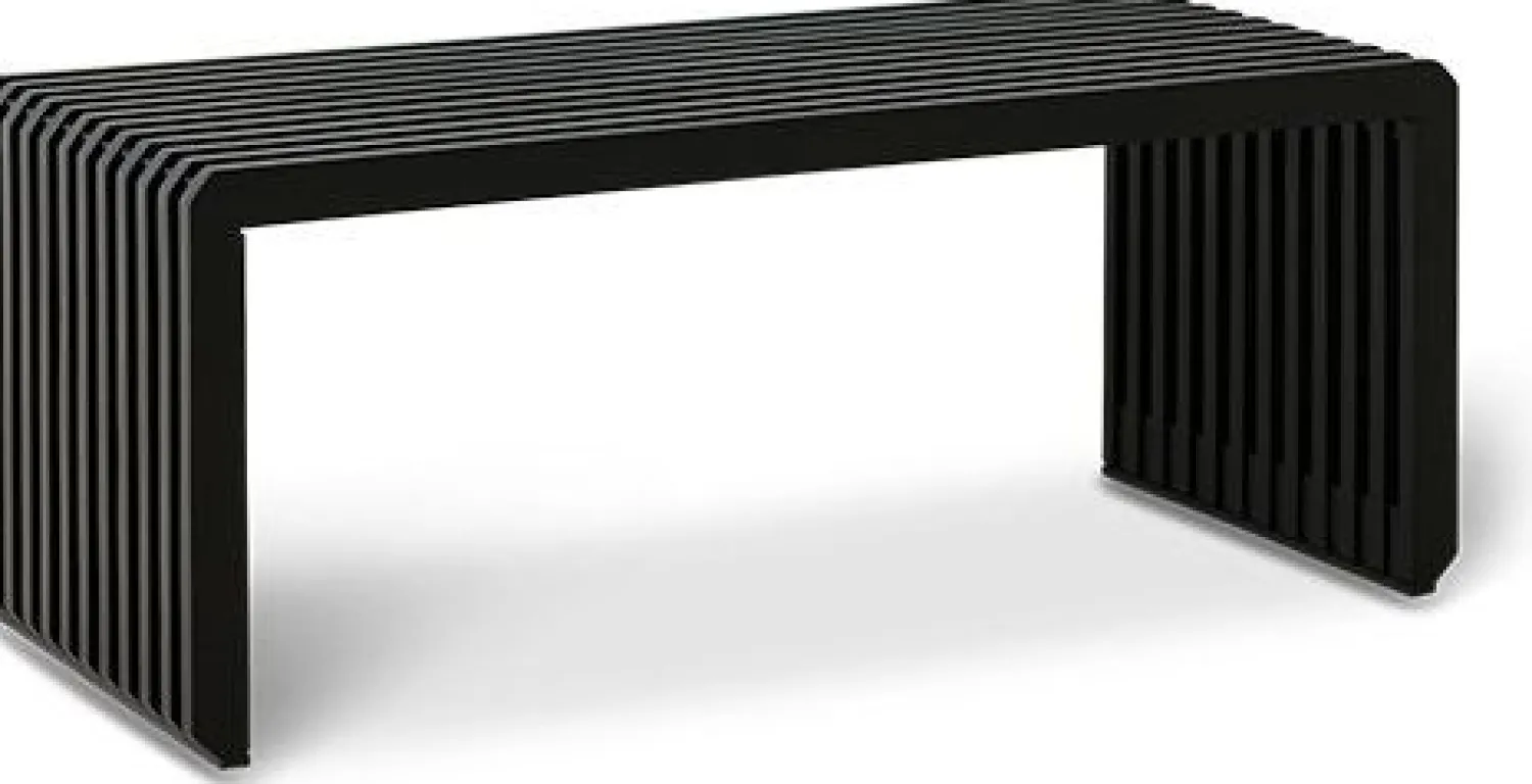 Zitbanken-HKLIVING Slatted M Bank Black