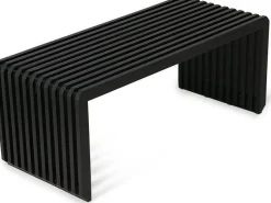 Zitbanken-HKLIVING Slatted M Bank Black