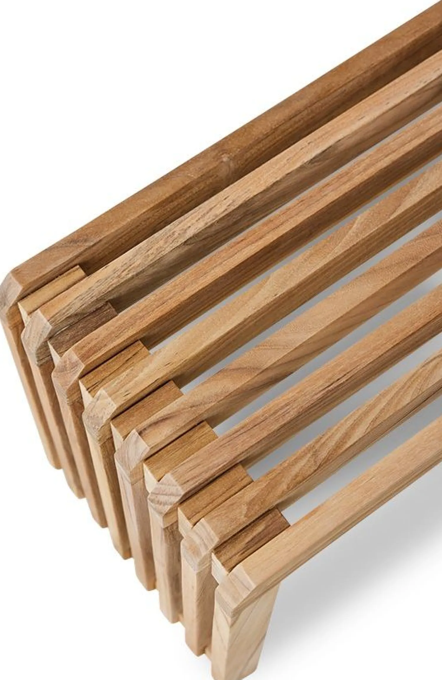 Zitbanken-HKLIVING Slatted XL Bank Natural teak