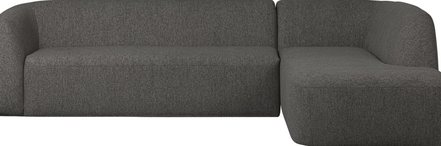 Hoekbanken-WOOOD Sloping Hoekbank Grey/Black Melange