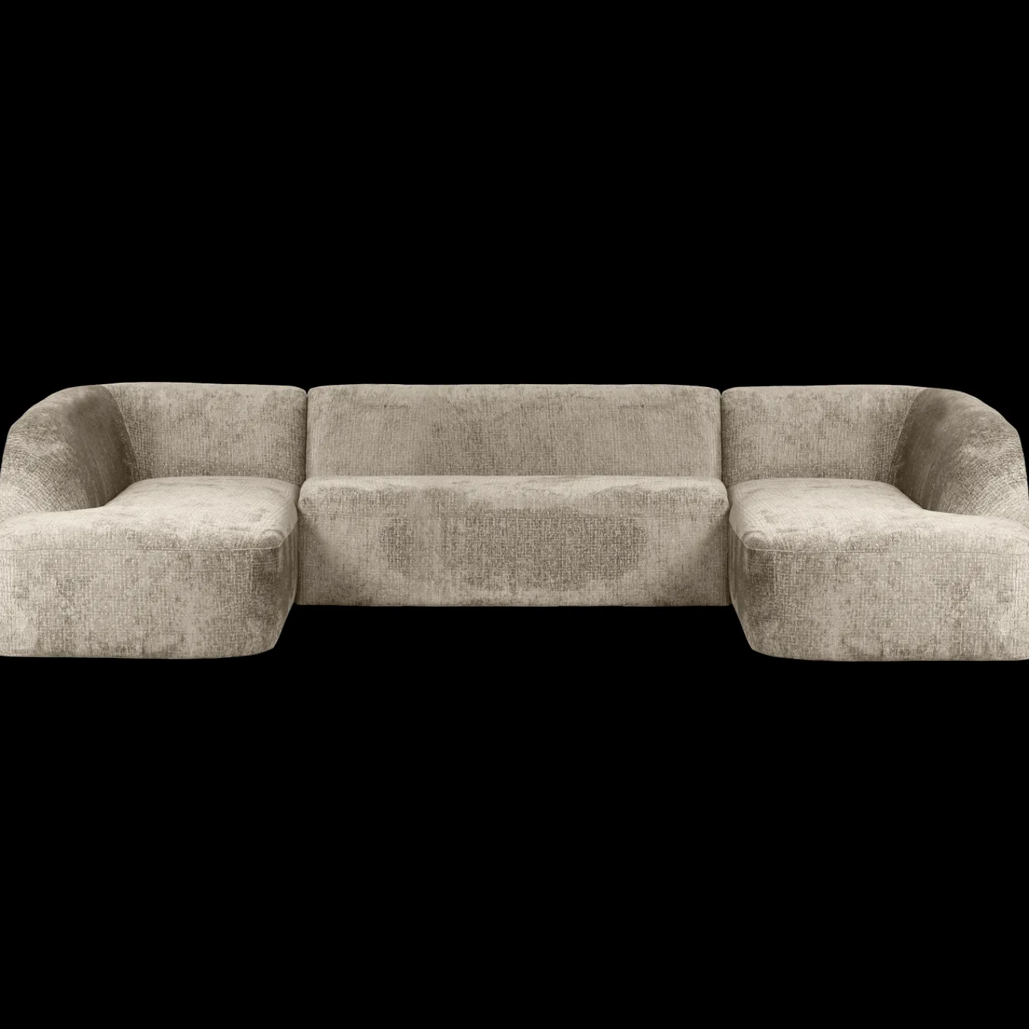U-Banken-WOOOD Sloping Velvet U-bank Wheatfield