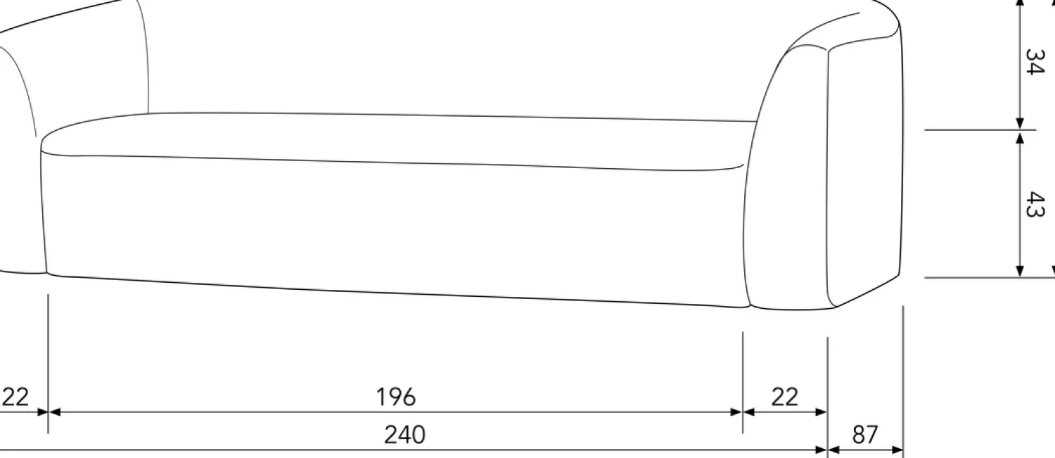 Zitbanken-WOOOD Sloping 3-Zitsbank Natural Melange