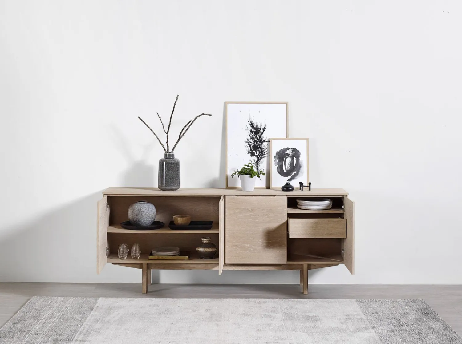 Dressoirs-Skovby SM306 Dressoir White Oil