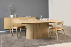 Uitschuifbare Eettafels-Skovby SM115 Eettafel Naturel