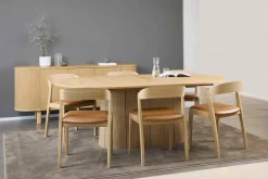 Uitschuifbare Eettafels-Skovby SM115 Eettafel Naturel
