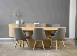 Uitschuifbare Eettafels-Skovby SM115 Eettafel Naturel