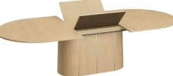 Uitschuifbare Eettafels-Skovby SM115 Eettafel Naturel