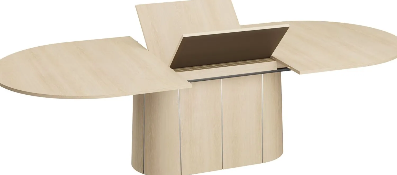 Uitschuifbare Eettafels-Skovby SM115 Eettafel Naturel