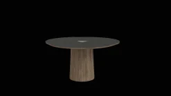 Houten Eettafels|Uitschuifbare Eettafels-Skovby SM33 Uitschuiftafel Zwart