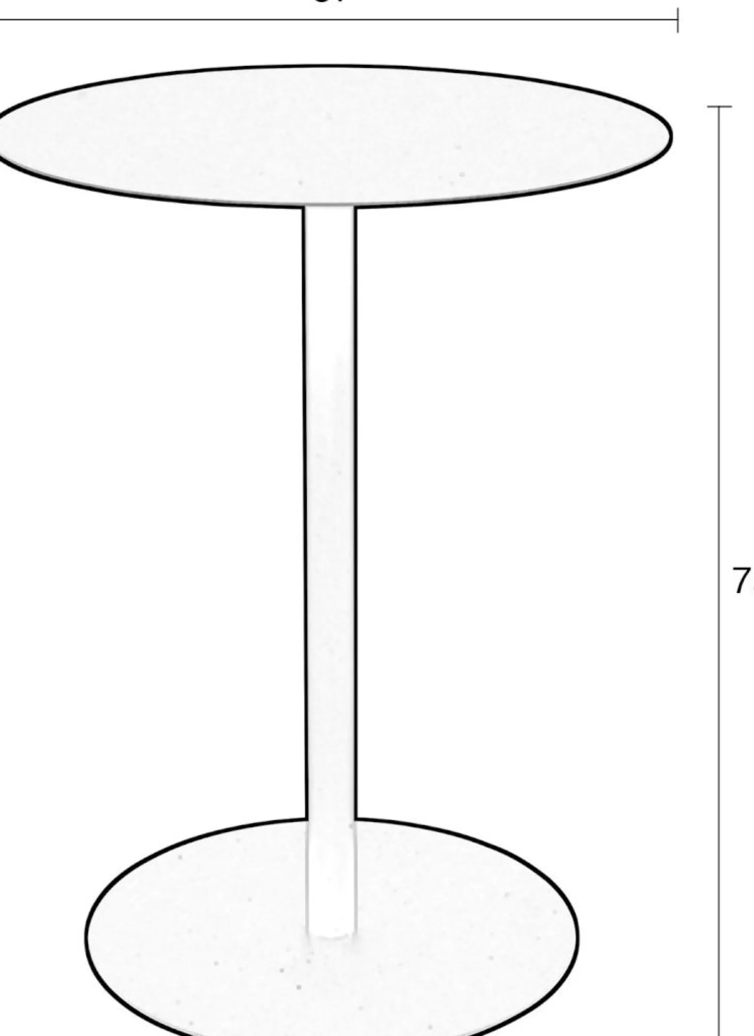 Ronde Bijzettafels-Zuiver Snow Bijzettafel Black