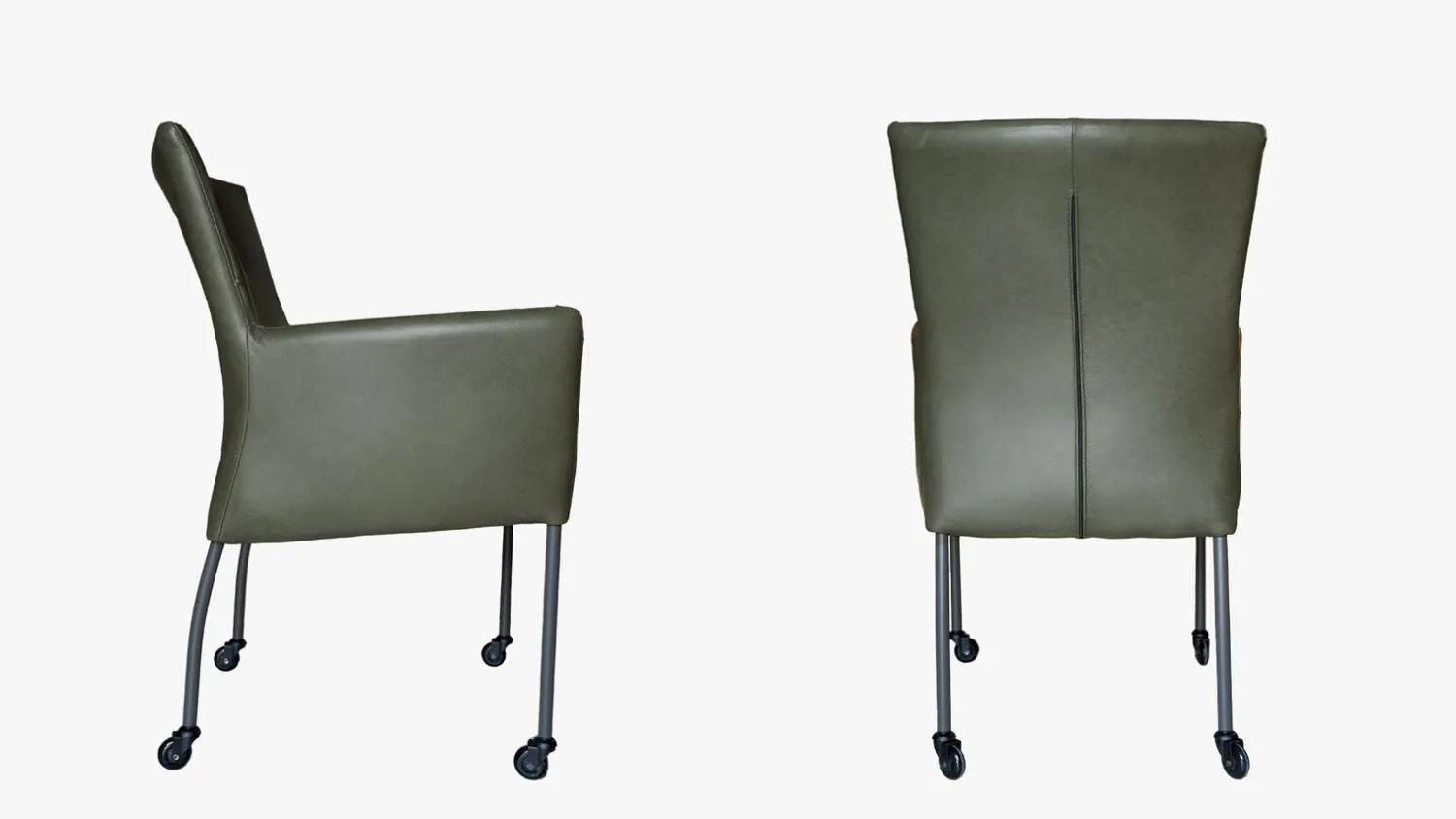 Eetkamerstoelen Met Wieltjes|Eetkamerstoelen Met Armleuning-Movani Soho Eetkamerstoel Rood