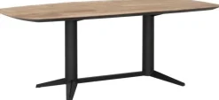 Houten Eettafels-DTP Home Soho Teak Eettafel Bruin, Zwart