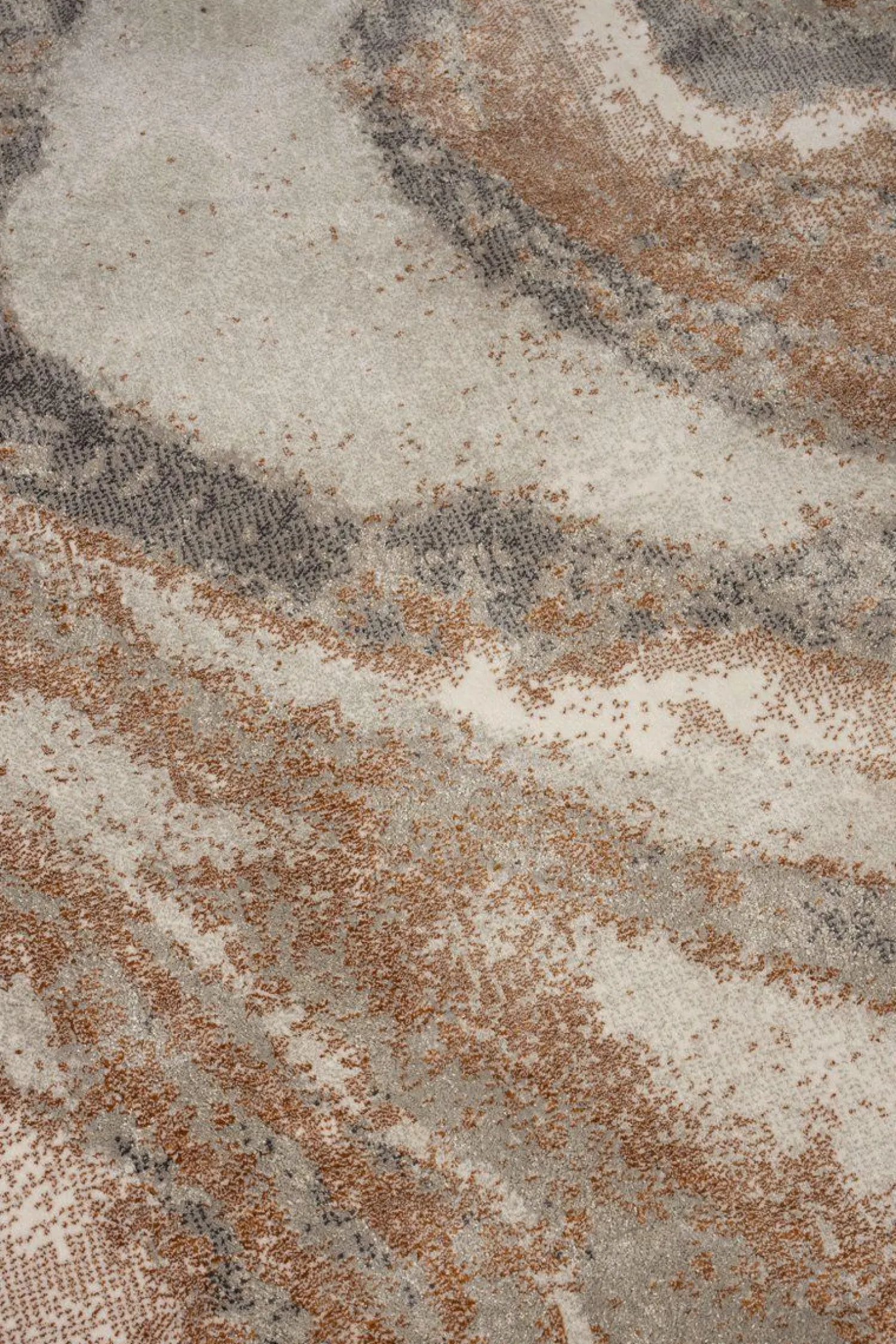 Vloerkleden|Ronde Vloerkleden-Zuiver Solar Rond Vloerkleed Grijs, Terra