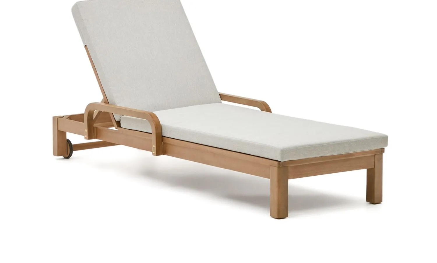 Tuinstoelen-Kave Home Sonsaura Outdoor Ligstoel Naturel, Grijs
