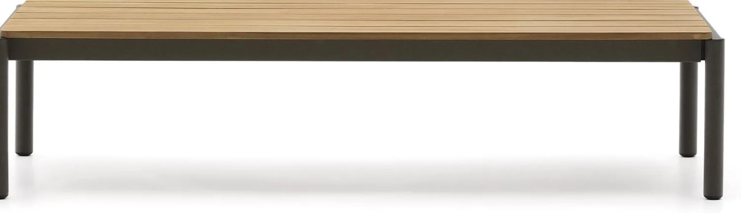 Tuintafels|Houten Salontafels-Kave Home Sorells Outdoor Houten Salontafel Naturel