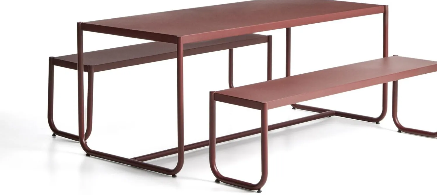 Tuintafels-Kave Home Sotil Picknickset Rood