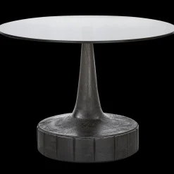 Houten Bijzettafels|Ronde Bijzettafels-WOOOD Soya Bijzettafel Black
